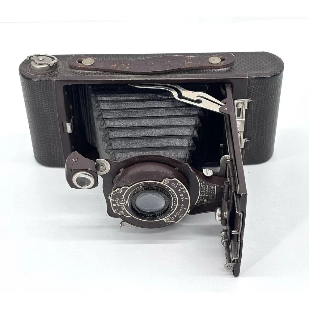 Vintage Kodak Rainbow Hawk-Eye No 2A Folding Special Camera 1930s Film TV Prop